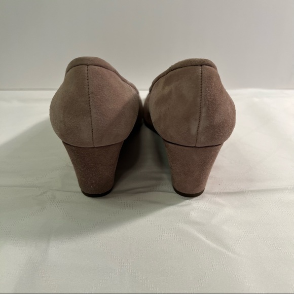 GEOX Respira D Venere Khaki suede and patent wedge heel size 7B BNWB - Picture 3 of 14